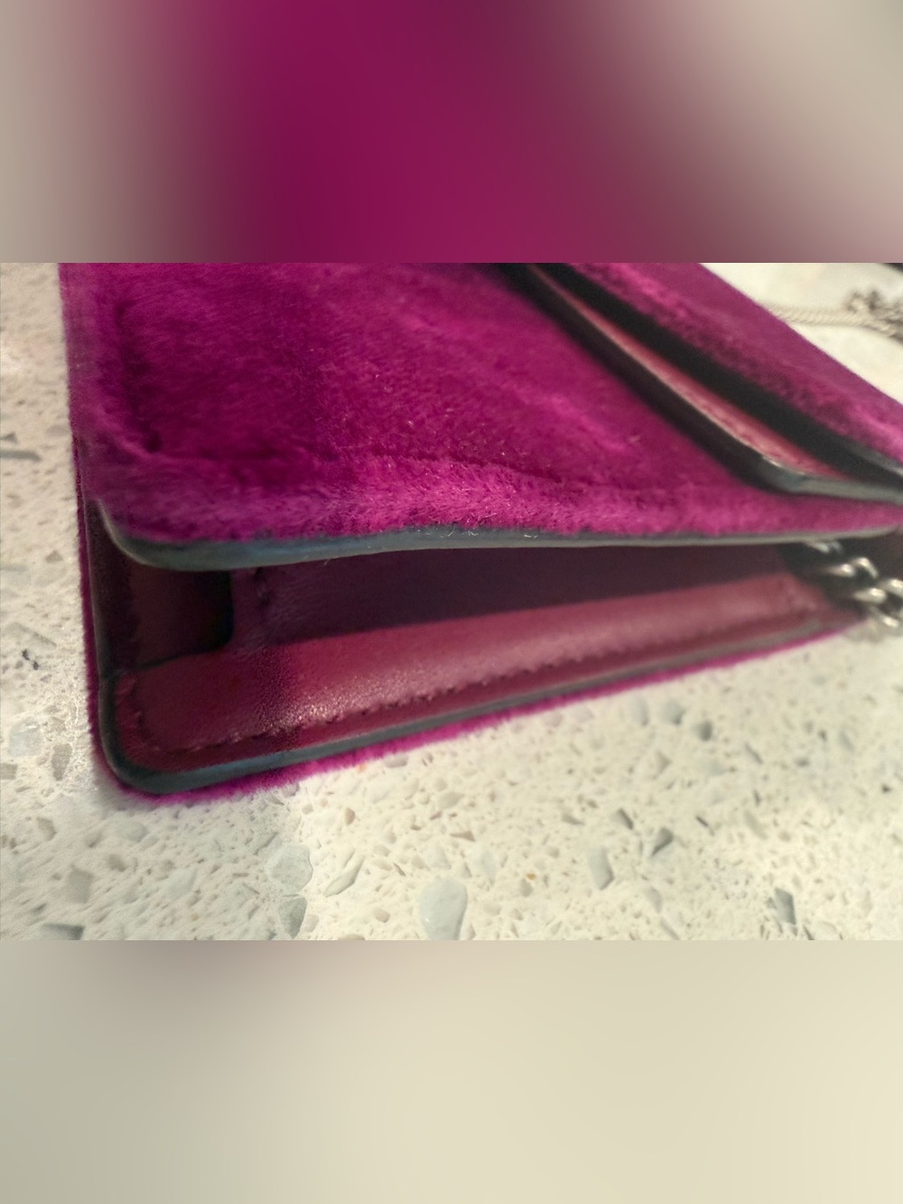 Gucci Dionysus Super Mini Purple Fuschia Velvet Bag - Picture 7 of 12